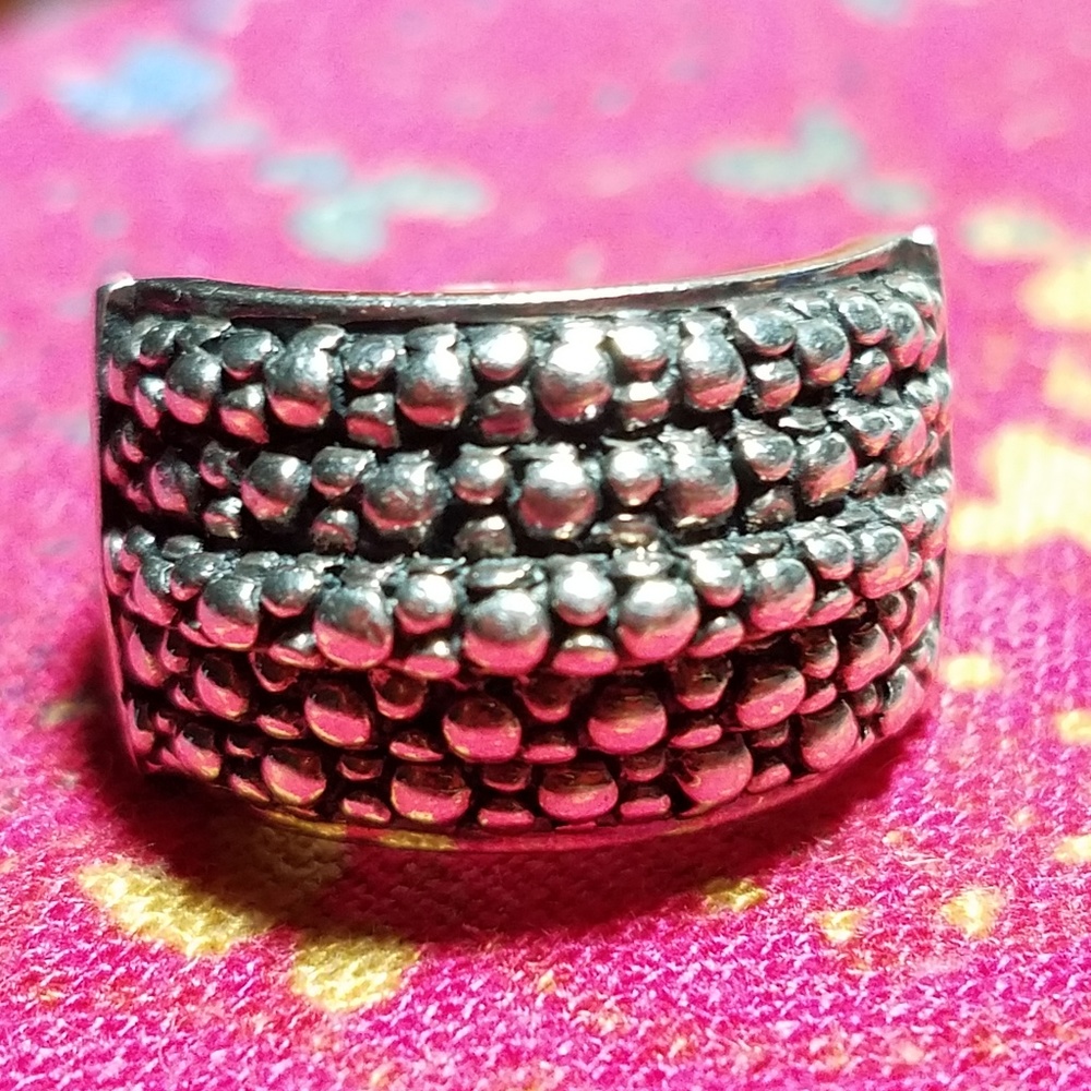 Michael Dawkins sterling silver snakeskin ring